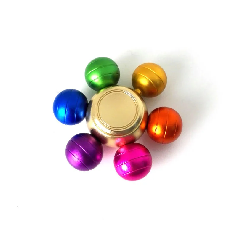 six ball Шесть красочных лучшие ручные цепи ювелирные изделия ручной Спиннер для лучшей фокусировки уменьшить аутизм ADHD, антистрессовые игрушки с подарочной коробкой - Цвет: six ball