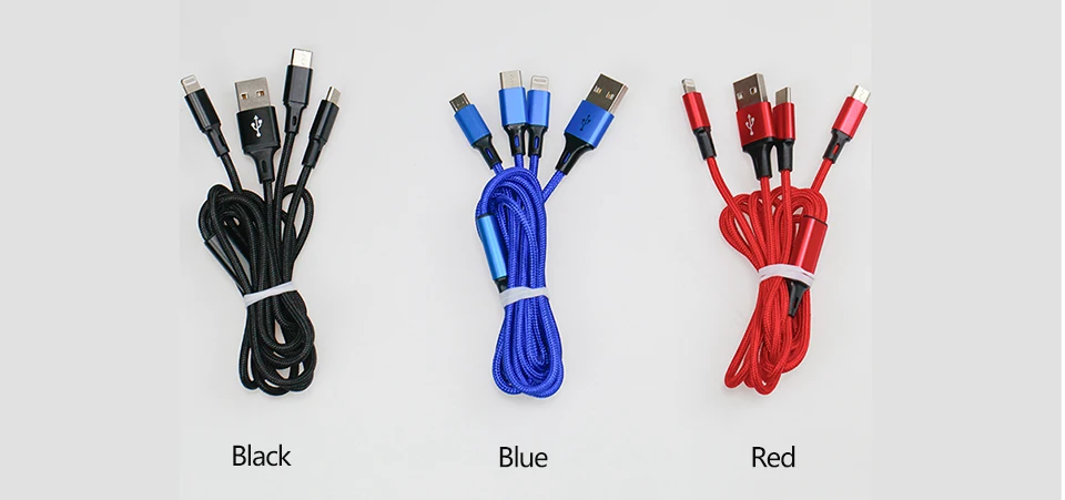 USB кабель для iPhone X, 8, 7, 6, 3 в 1-type C/Micro USB для iPhone, зарядное устройство, кабель для мобильного телефона, для Android, IOS