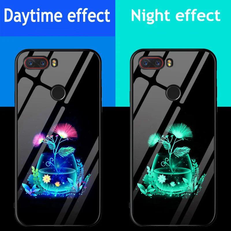 Fashion Luminous Tempered Glass Case For NUBIA Z17lite nx591J cover shell CaseFor Z 17 Z17 lite Cases phone | Мобильные телефоны и