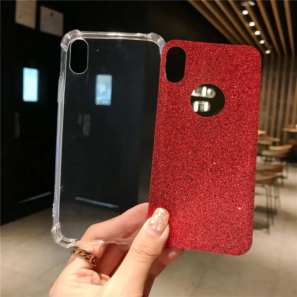 Блестящий 2 в 1 противоударный силиконовый чехол для iPhone X XR XS MAX 5S SE 6 6S 7 8 Plus Meizu M5 M6