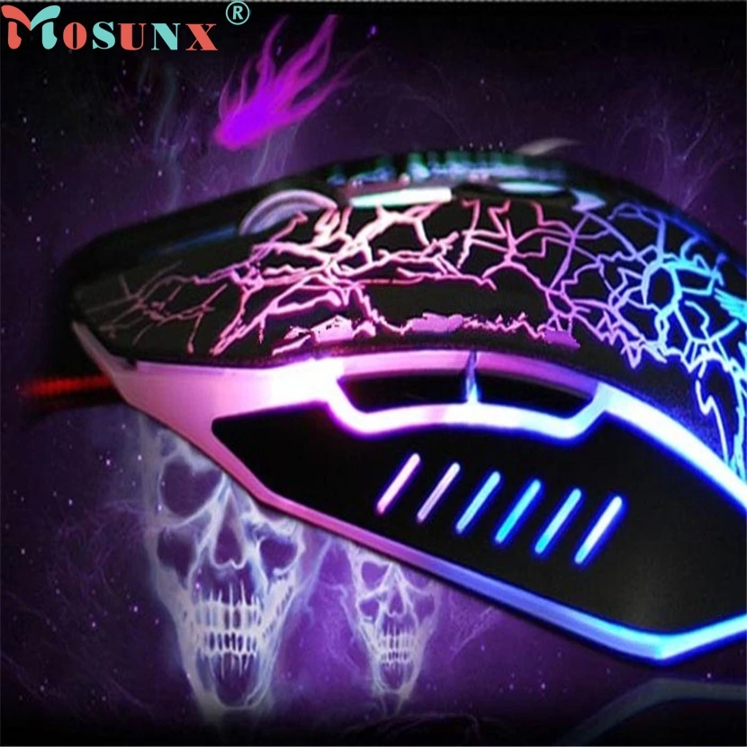mosunx E5 Mecall Tech Professional Colorful Backlight 4000DPI Optical Wired Gaming Mouse Mice wholesale | Компьютеры и офис