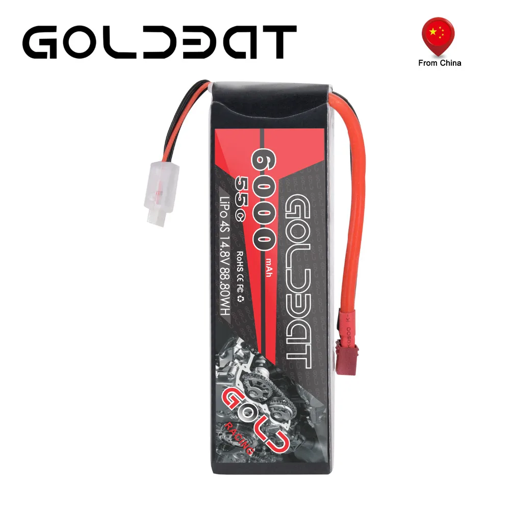 2 единицы GOLDBAT 6000mAh lipo батарея 4S RC автомобиль lipo 6000mAh 55C батарея LiPo 14,8 v с T XT60 Разъем для RC грузовик RC Heli самолет