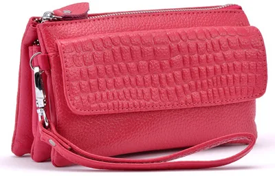 Rose red Натуральная кожа женский клатч мини сумки через плечо сумки бренды 10 цветов Кошелек вечерняя Женская сумочка для девушек 029 - Цвет: Rose red