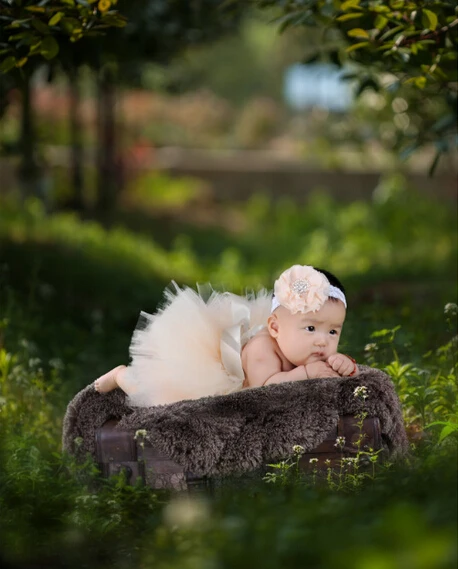 Реквизит для фотосессии новорожденных Юбка-пачка малышей Розовый костюм