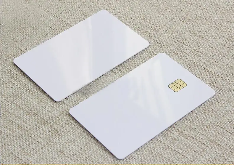 ISO Blank White pvc SLE4442 chip plastic contact smart card | Безопасность и защита