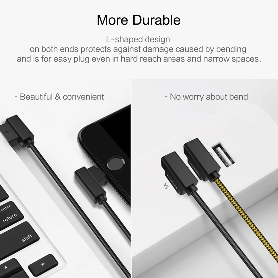ROCK 90 градусов USB кабель для iPhone X 8 7 6 6s Plus, 2.1A кабель для быстрой зарядки кабель для передачи данных lightning кабель для iPhone зарядное устройство