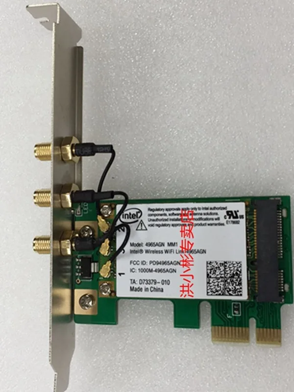 

New For Intel WIFI Link 4965AGN 300Mbps WLAN Wifi Mini PCI-E Card Desktop Adapter With Antenna
