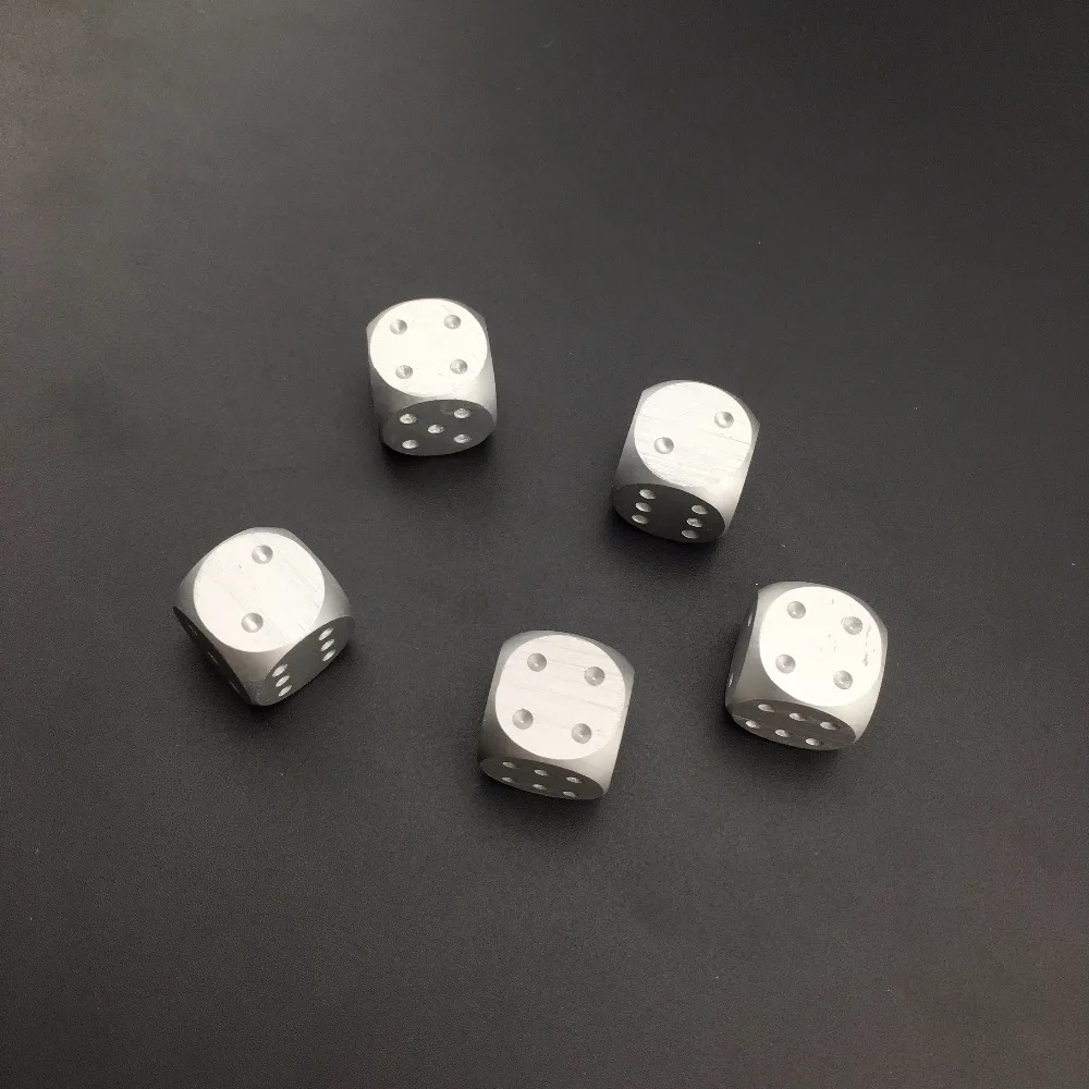 5 шт./компл. женственное серебряное покрытие твердые кости для домино игровая
