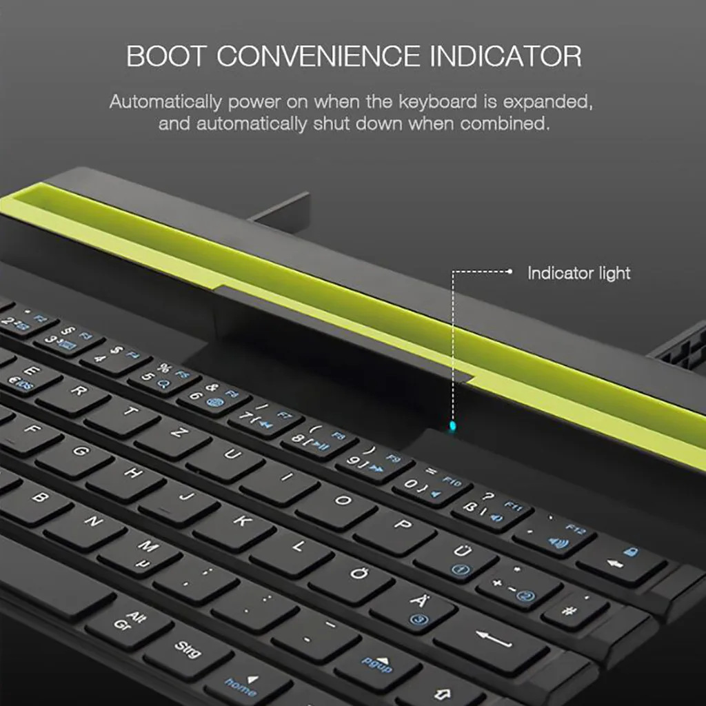 R4 64 Keys Reel Portable Mini Folding Bluetooth Keyboard Foldable Wireless Keypad for Tablet