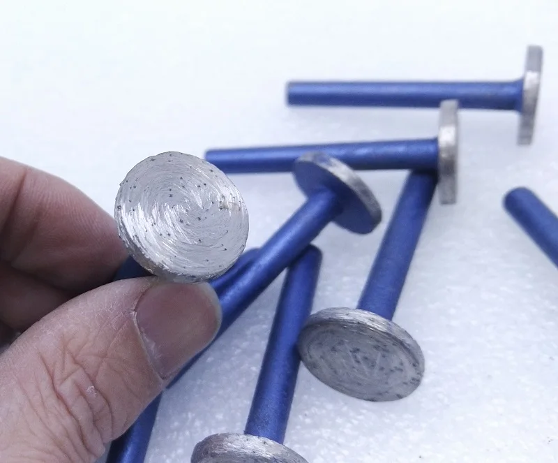 5 шт. 46 # цилиндрическая алмазная шлифовальная головка, Т-образные точки для спекания камня, 6 мм хвостовик, резьба, шлифовка