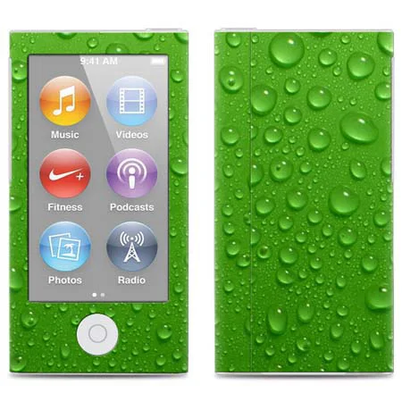 Красный цвет конструкций для ipod nano 7 наклейку кожи водонепроницаемый съемный клей сотовом телефоне наклейки