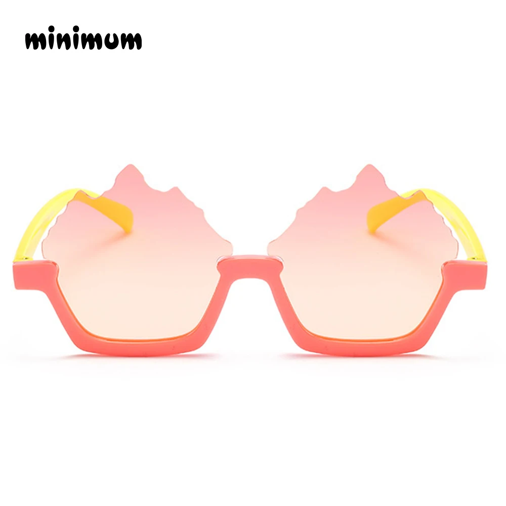 girl sunglasses Минимальная детская форма пламени солнцезащитные очки Легкая удобная безопасность дети девочка мальчик солнцезащитные очки защитные очки оттенки младенческой - Цвет линз: girl sunglasses