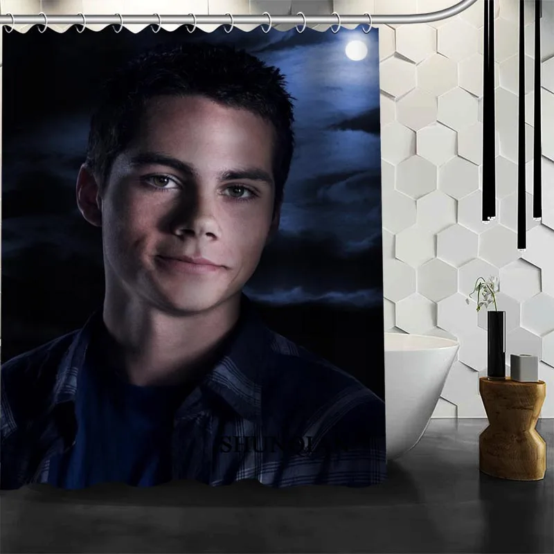 Штора для душа Shunqian Teen Wolf с 3D принтом 12 крючков ванной комнаты Высококачественная