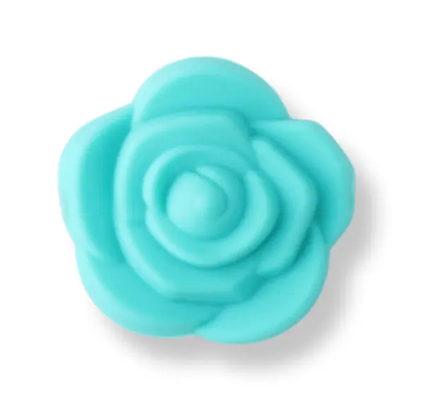 Turquoise 10 шт. розовые силиконовые бусины 20 мм мини цветок ожерелье-прорезыватель бусины BPA бесплатно Perle силиконовые Товары для ухода за ребенком игрушки - Цвет: Turquoise