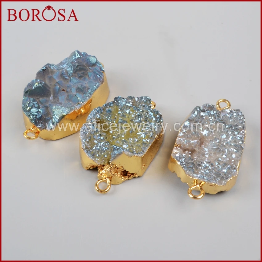 Новое поступление от BOROSA 10 шт. золотистый цвет натуральный кристалл кварц титан