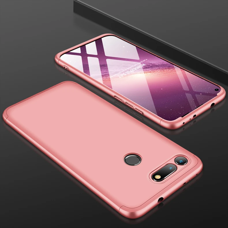 360 полная защита чехол 3 в 1 на huawei honor вид 20 10 9 8X 8C 7A 7C Коврики 20 lite P20 pro Nova 4 3 3i P smart крышка