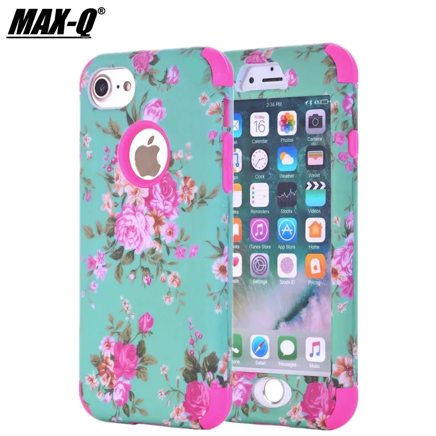 For iPhone 6 Case Dual Layer Defender silicon iphone 7 6s plus Hard Plastic 3 in 1 Heavy Duty Armor Hybrid Phone Cover |