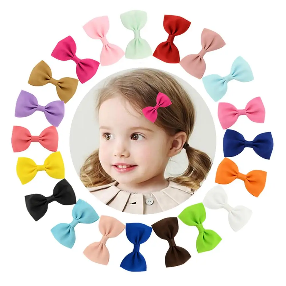 inSowni 20PCS 2.8&quot Grosgrain Ribbon Bow Alligator Hair Clips Hairgrips Barrettes Accessories for Baby Girl Toddlers Kids Infants | Детская