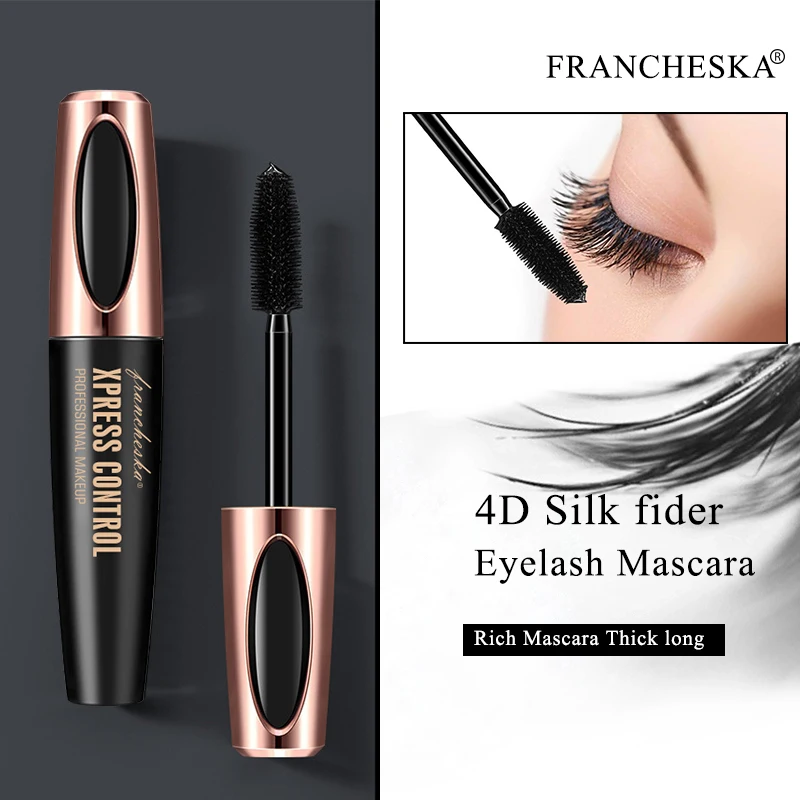 Franceska тушь 4D туш для ресниц шелк Ресницы Водостойкая тушь для ресниц Для глаз тушь ресниц Профессиональный полн