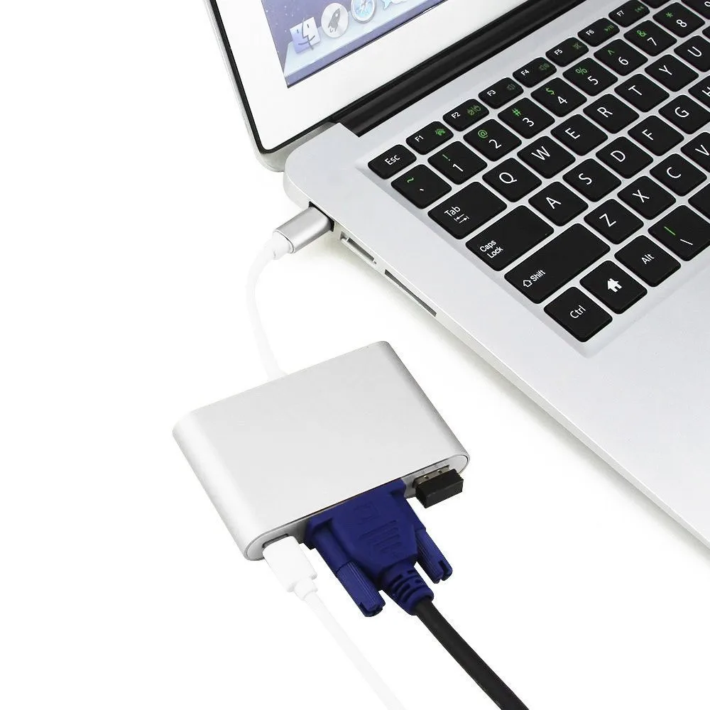 Кабель с разъемом USB типа C Hub адаптер для передачи данных кабель HDMI VGA USB3.0 TYPE-C
