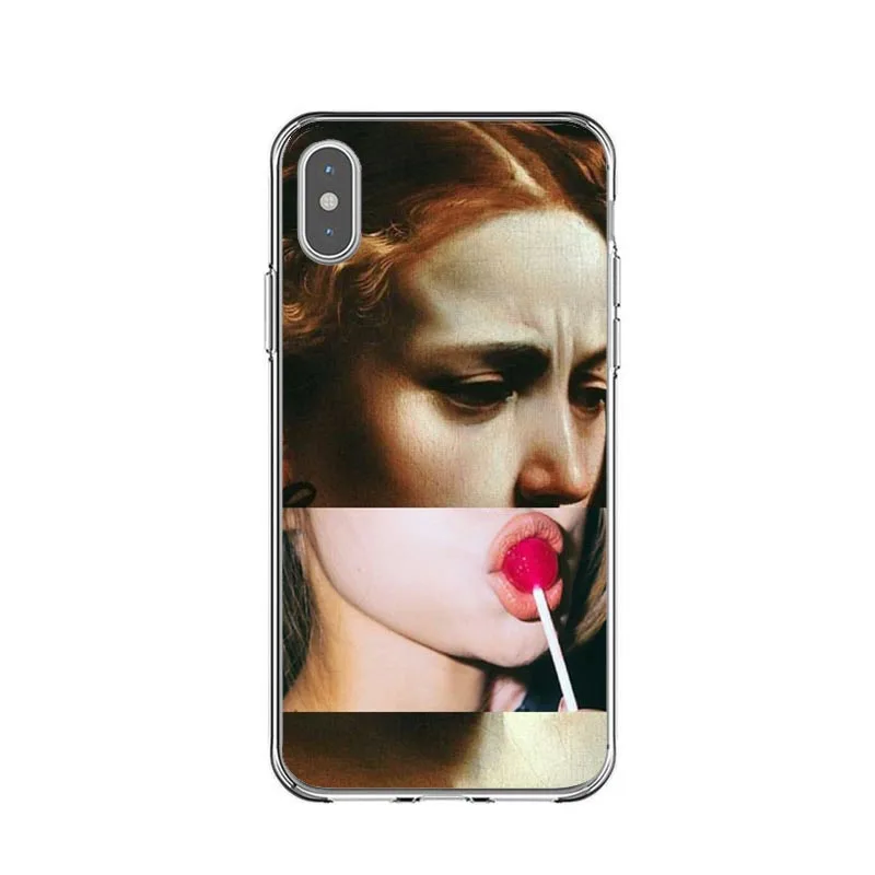 Забавные художественные чехлы Мона Лиза для iPhone X XR XS MAX Ван Гог звездный жесткий