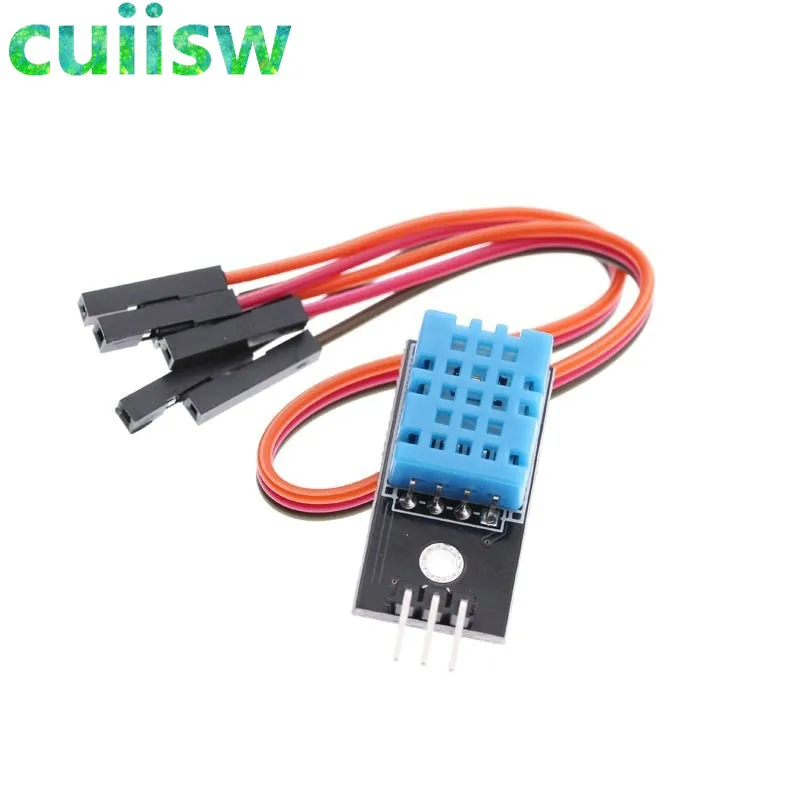Модуль датчика температуры и относительной влажности DHT11 с кабелем для arduino 5