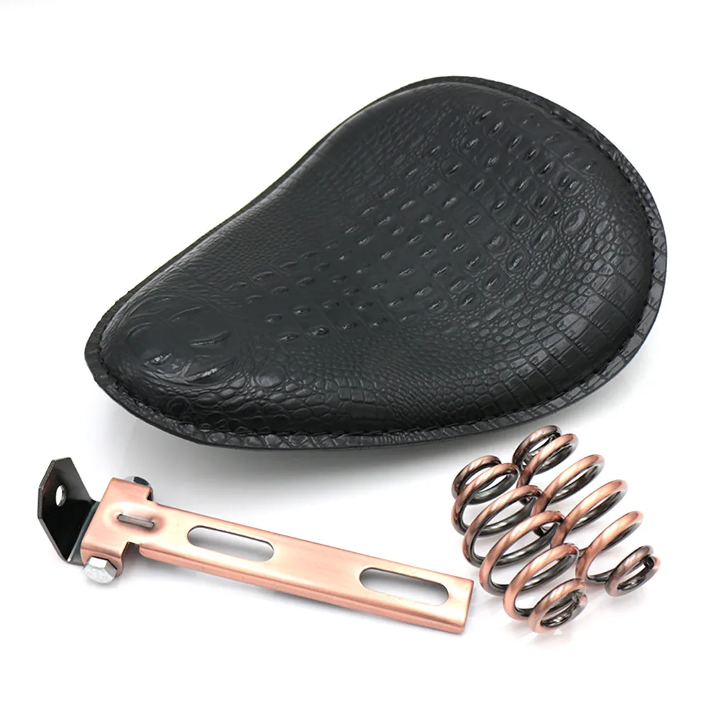 Мотоцикл ретро черный/коричневый из крокодиловой кожи соло сиденья для Harley Sportster