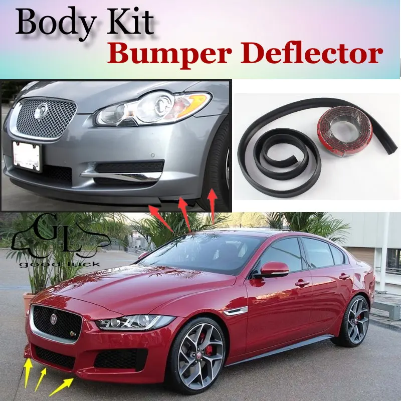 Бампер для губ дефлектор Jaguar XE 2015 передний спойлер юбка TopGear вентиляторов тюнинг