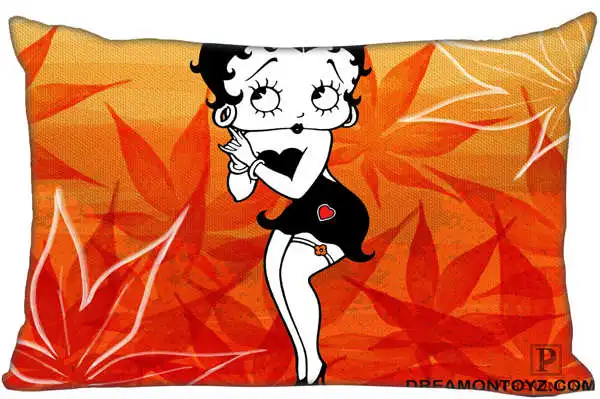 Пользовательские Betty Boop наволочка прямоугольник Наволочки на молнии 35x45,40x60 см(одна сторона печать) 180516-07 - Цвет: Rectangle Pillowcase