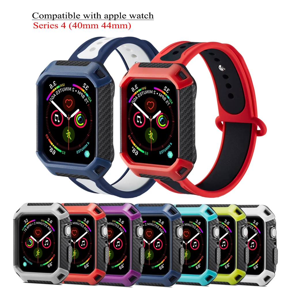 Мягкий силиконовый чехол с сопротивлением падению для apple watch iWatch Series 4