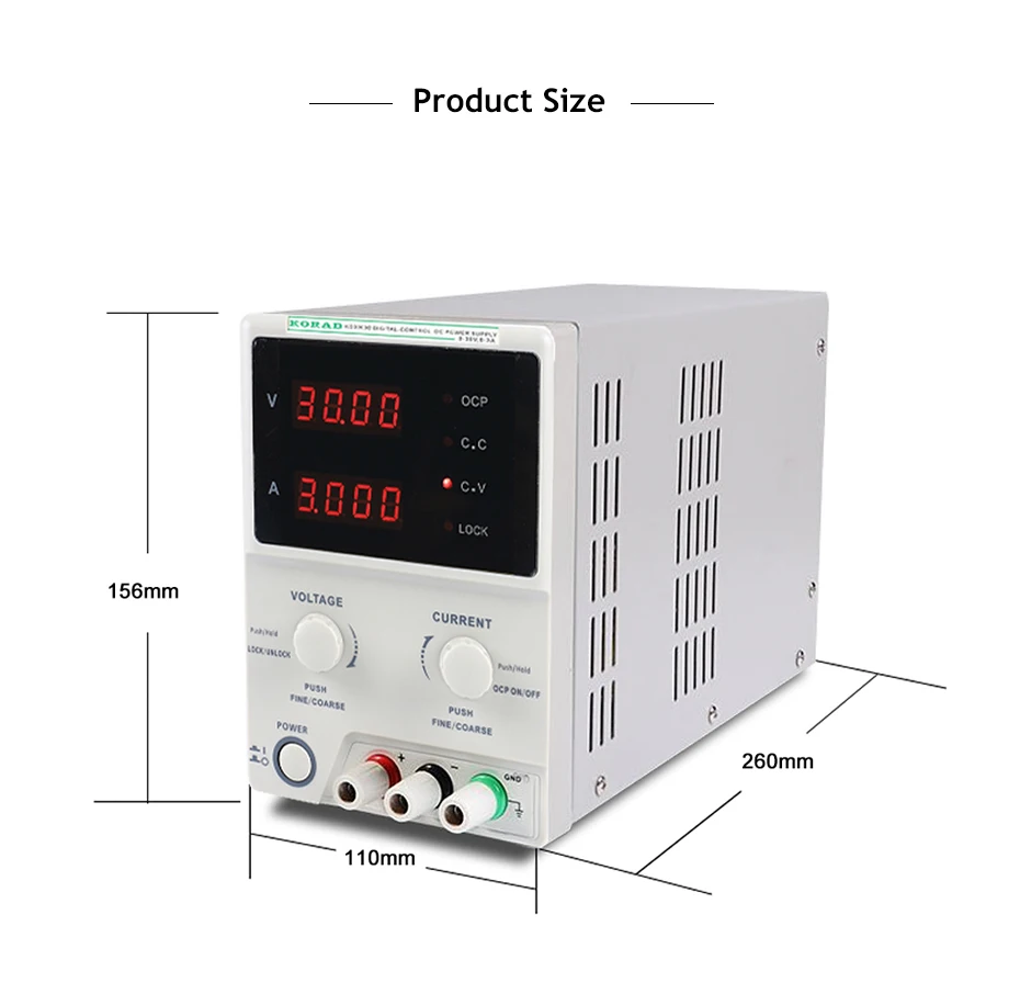 KD3005D Высокоточный лабораторный источник питания регулируемый Цифровой 30 в 5A 0,01 в 0.001A точный регулятор напряжения источник питания постоянного тока