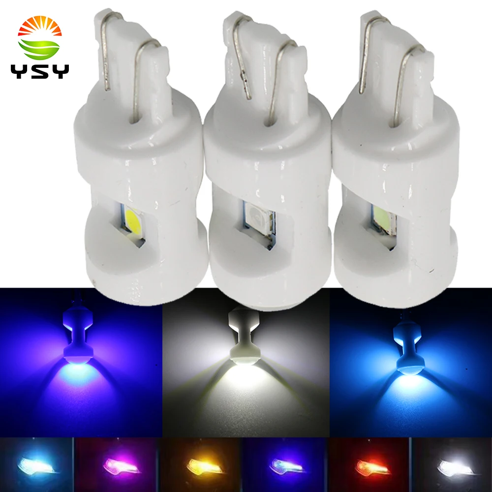 YSY 200x новая керамика T10/W5W 3030 6SMD светодиодный белый лед синий 12В Авто Мото зазор