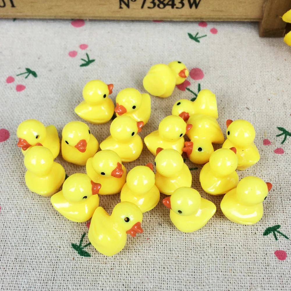 10 шт. кабошон с плоским основанием из смолы желтая утка сделай сам украшения