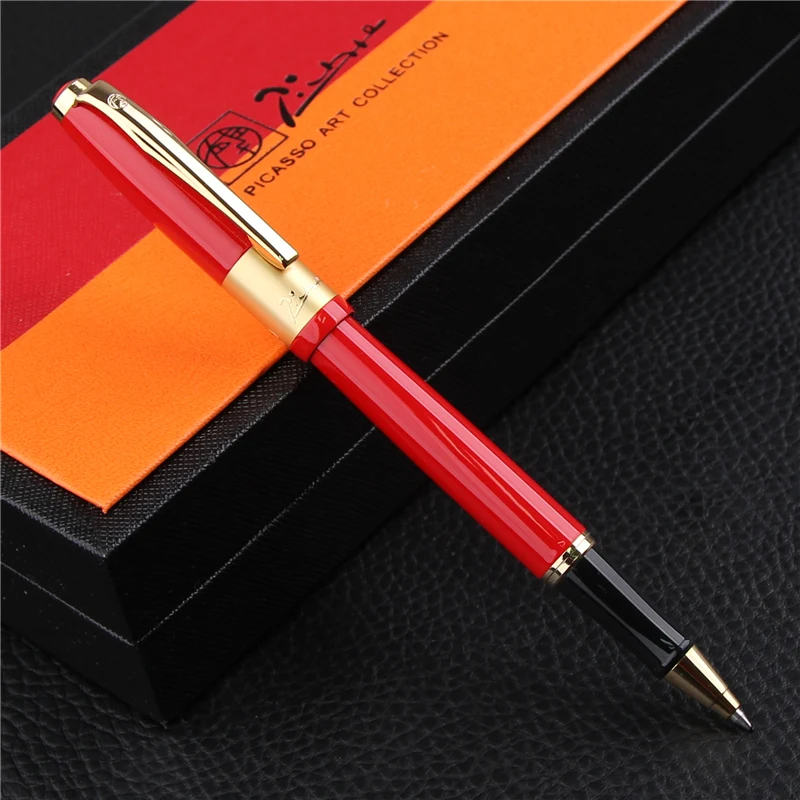 With Box--Red Пикассо 923 BRAQUE шариковая ручка с заправкой чернил, Подарочная коробка на выбор для офиса, бизнеса, школы, подарочная ручка - Цвет: With Box--Red
