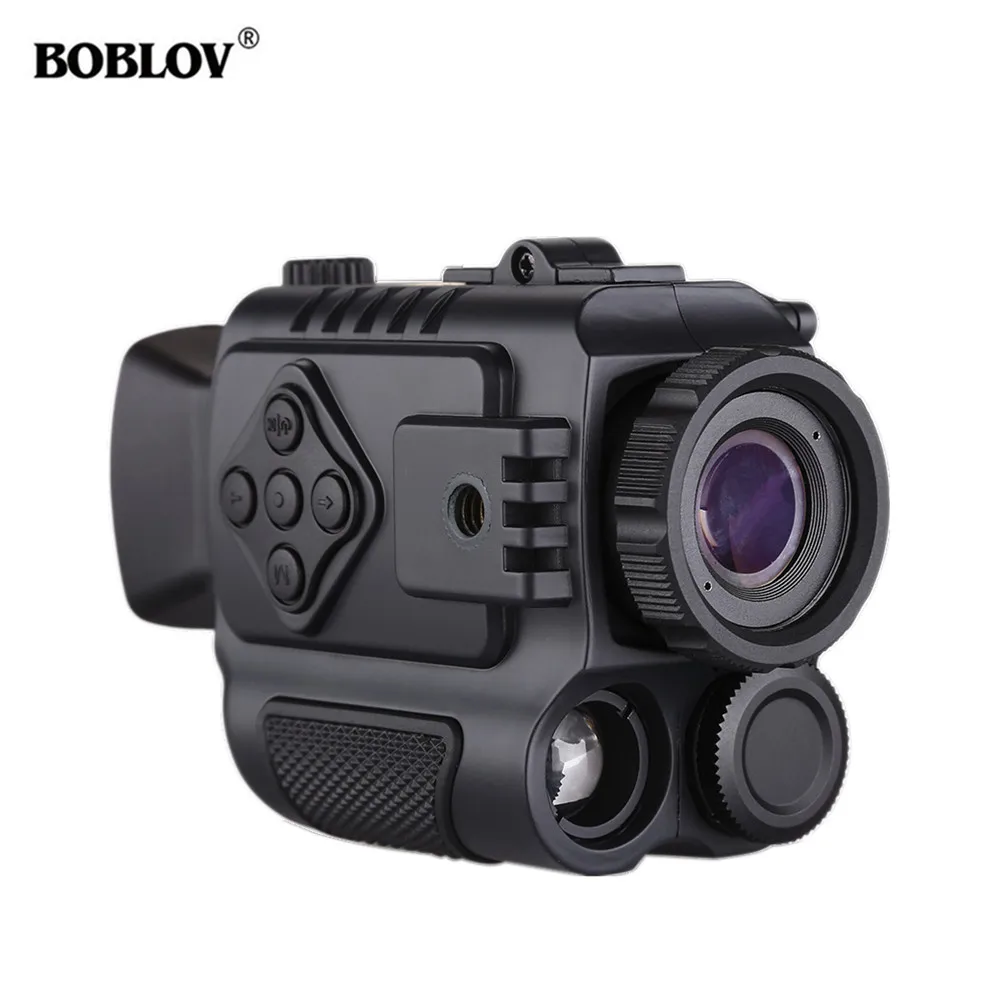 BOBLOV P4 цифровой ИК ночного видения область Монокуляр 200 м Диапазон видео DVR издатели для охоты камеры устройства