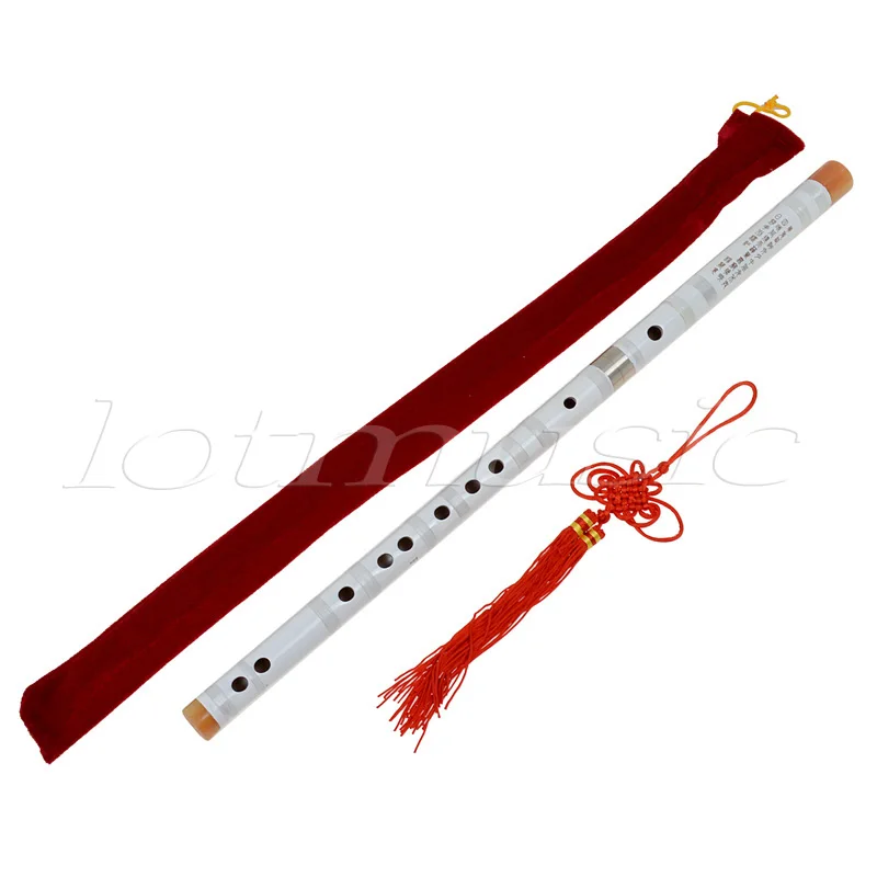 Kmise Different Colors Paint Traditional Chinese Bamboo Flute Dizi Music Instrument F Key Pack of 5