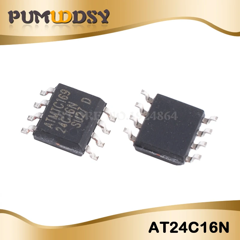 10 шт. AT24C16N 24C16N 24C16 AT24N16 лапками углублением SOP-8 EEPROM 16к 2-проводной шины
