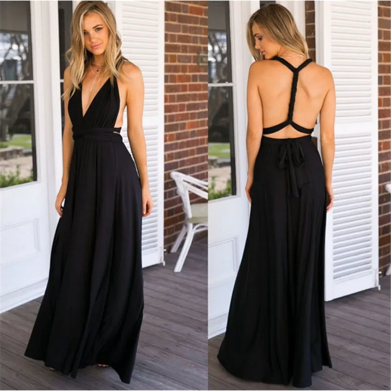 Сексуальное длинное платье подружки невесты вечернее платье-макси в стиле