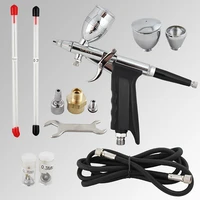 ophir dual action airbrush spray gun 0 3mm0 5mm0 8mm airbrush set touch up auto paint sprayer for model hobby body paint_ac069