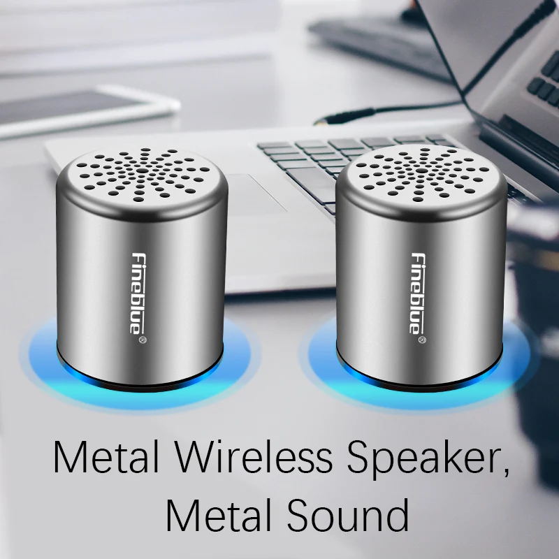 Fineblue портативный мини металлический TWS Bluetooth динамик беспроводной стерео