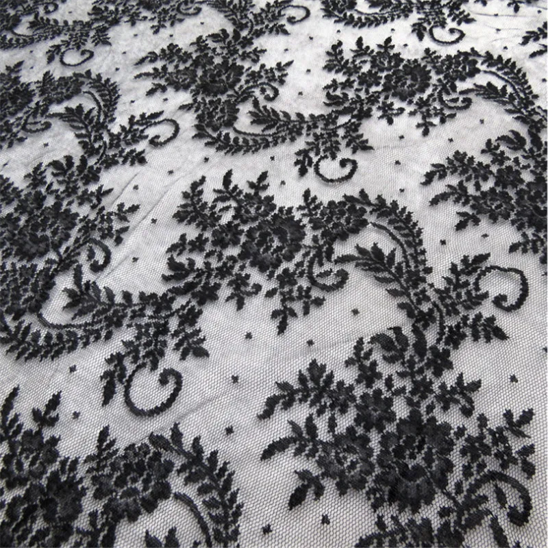 Бесплатная доставка неэластичная нейлоновая кружевная ткань ширина 1 ярд 5 м