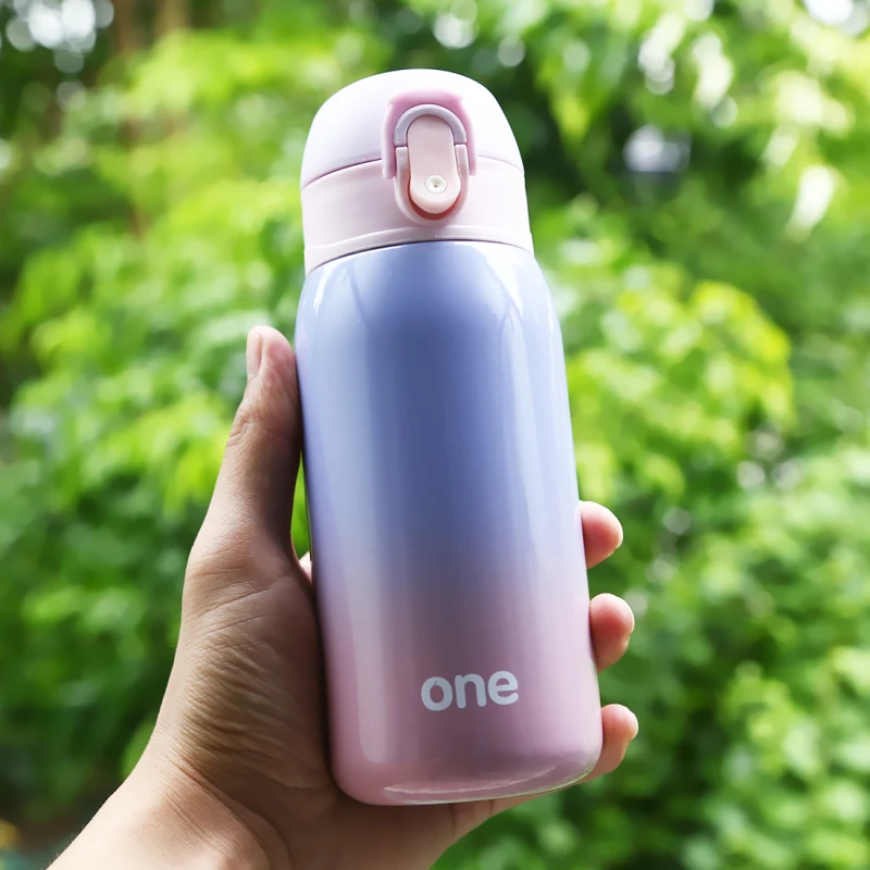 320 мл новые детские чашки для кормления бутылка воды детей градиентная термос из