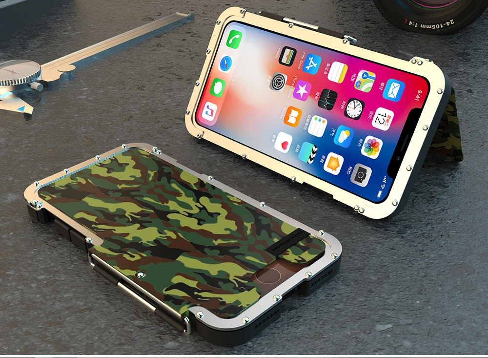 R-Just металлический противоударный флип-чехол для iPhone 8, 7 plus, защитный чехол для телефона King, чехол для iPhone 6, 6splus, 7, 8 Plus, R-JUST