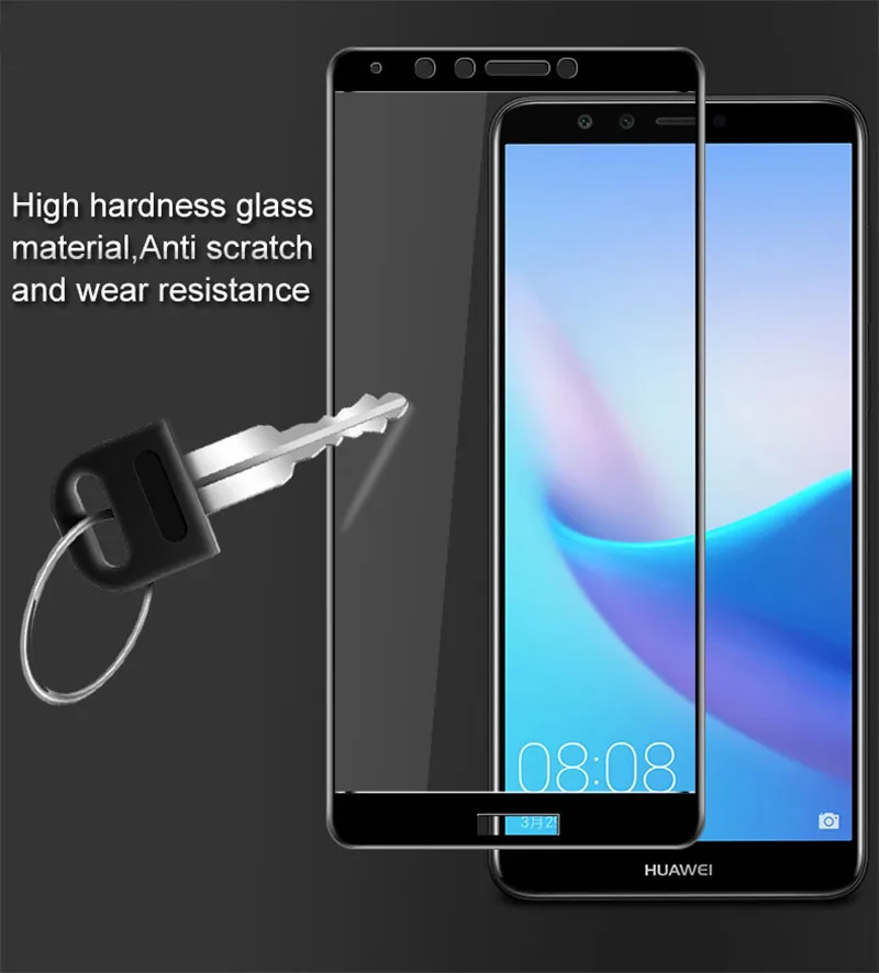 Y9 Y5 закаленное стекло для Huawei 2018/Y5 2018 Высокое качество полное покрытие защита