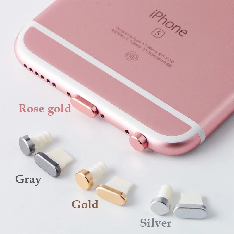 Металлические наушники из сплава Разъем для защиты от пыли iPhone 7 Pluggy 6 6S Plus 5 5S SE