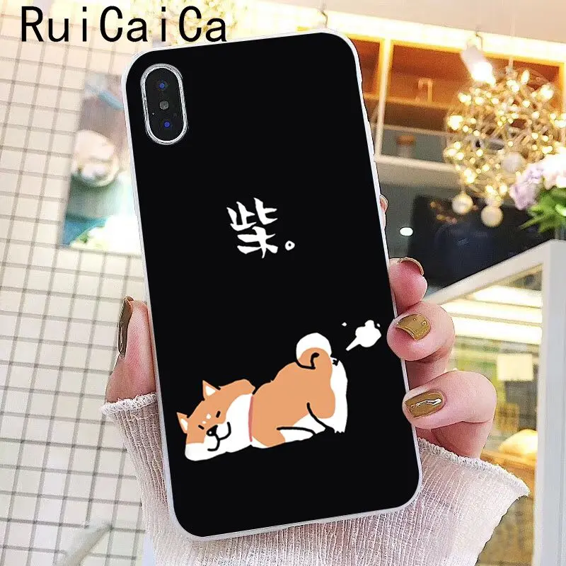 Ruicaica Модный милый мультфильм Шиба ину собака на заказ фото мягкий чехол для телефона для iPhone 8 7 6 6S Plus 5 5S SE XR X XS MAX 10 чехол