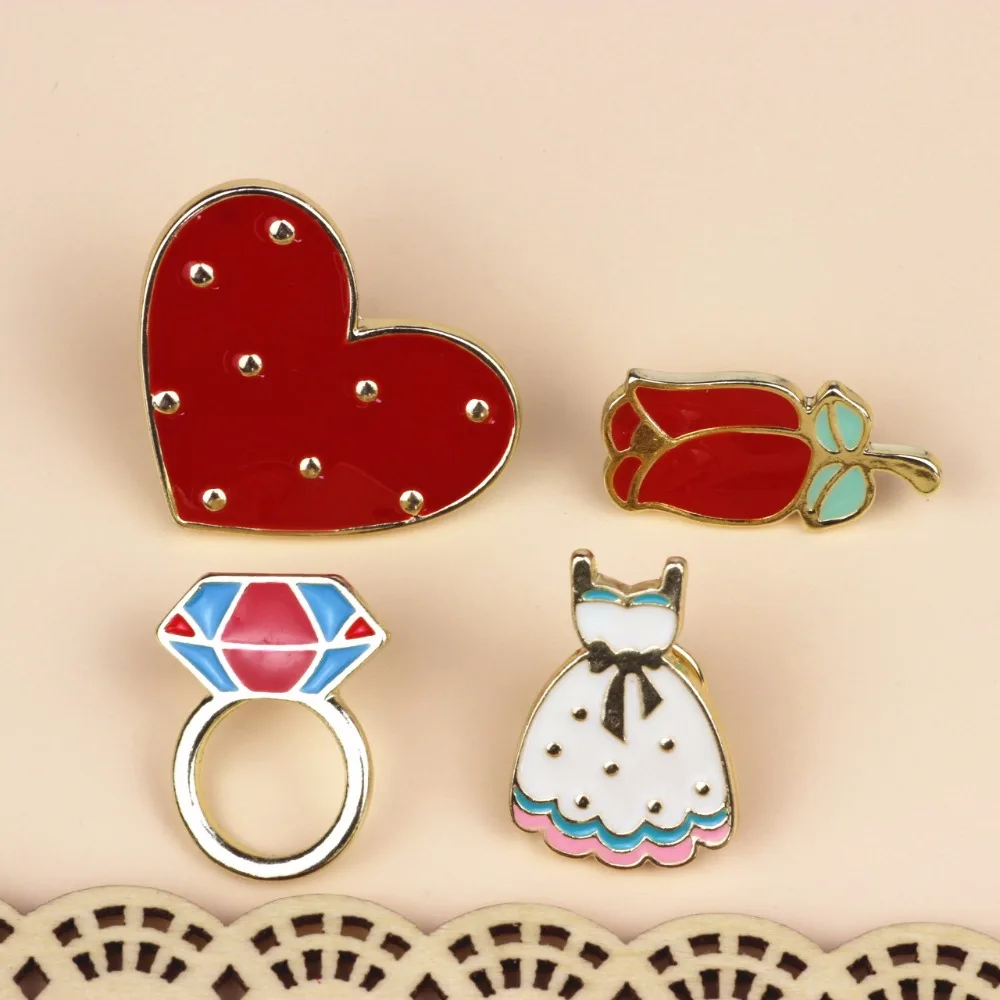 Timlee X012 бесплатная доставка брошь-булавка в виде сердца модные украшения оптовая