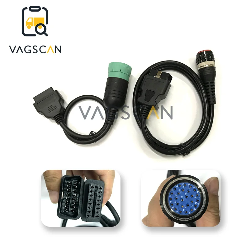 88890302 9 контактный кабель+ 88890304 OBD2 OBDII кабель для Volvo Vocom 88890030 Vocom II оборудование экскаватора