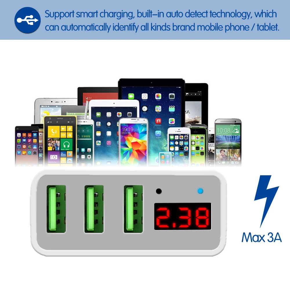 5v 3A быстрое зарядное устройство автомобильное в автомобиле двойной USB