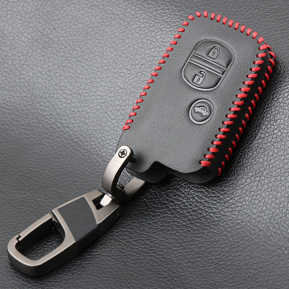 Чехол для ключей из натуральной кожи Toyota Camry Highlander Crown Prado Land Cruiser Vitz Prius умный чехол